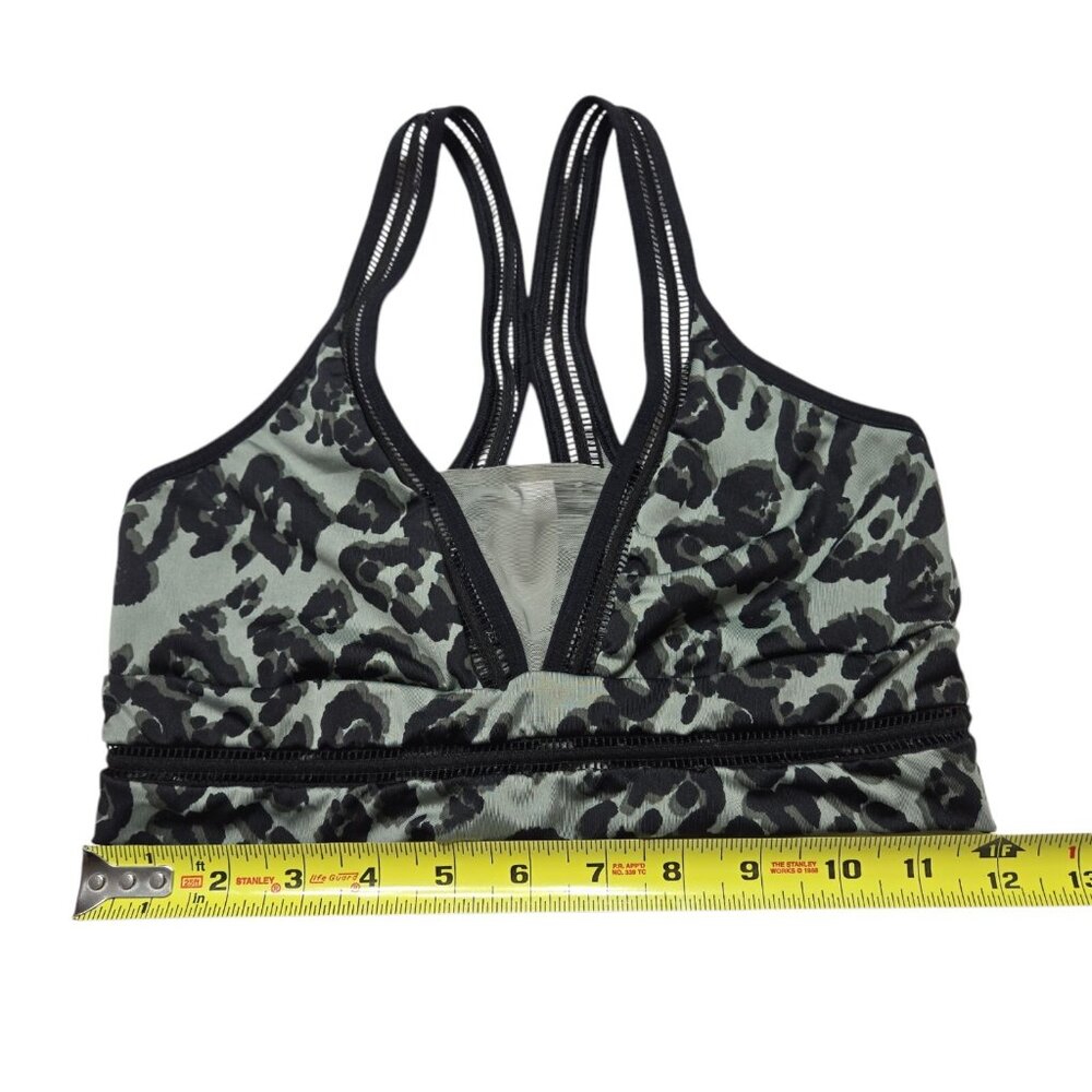 Victorias Secret Sports Bra Womens Small Green Animal Print Activewear Top - Picture 3 of 11